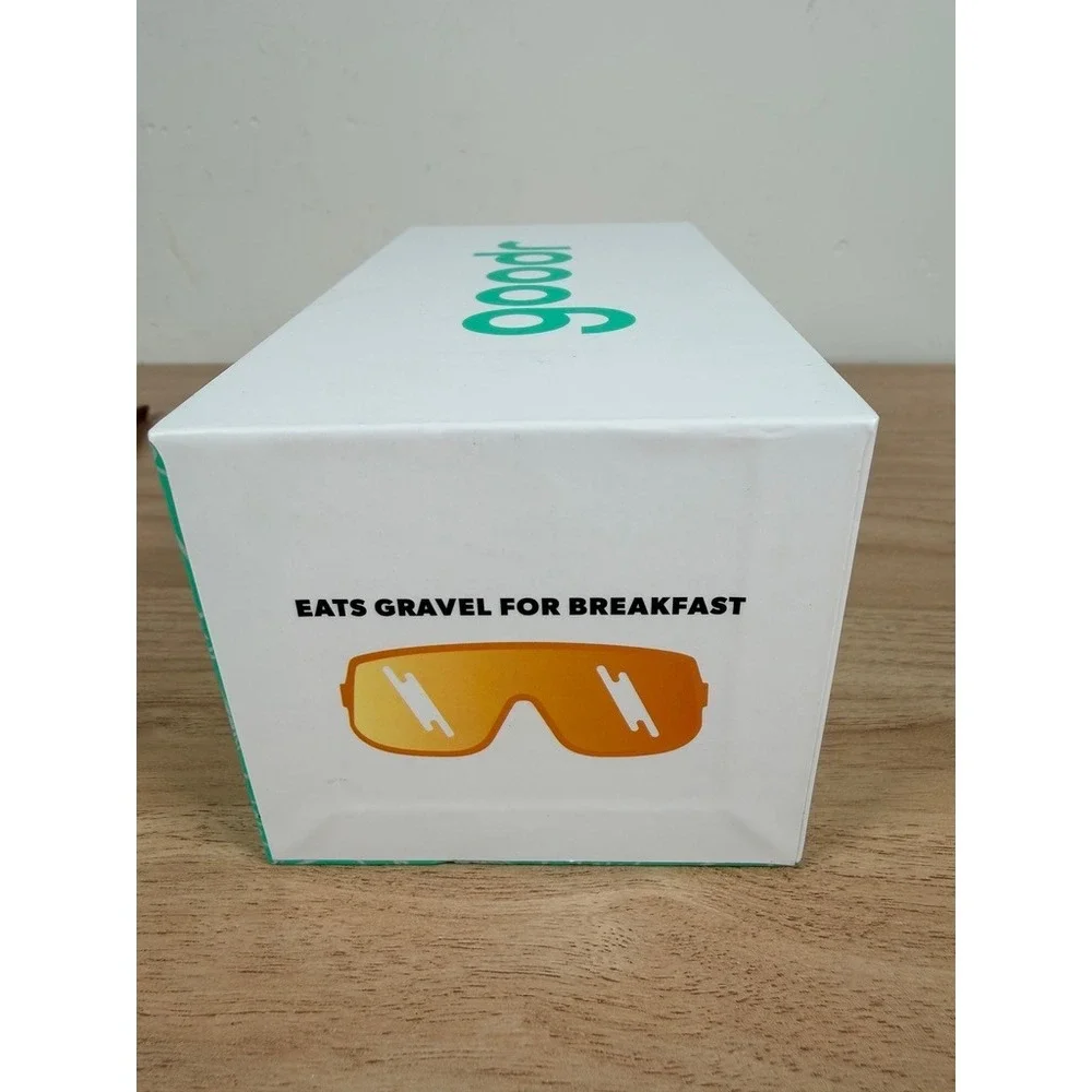 Goodr Wrap Gs Eats Gravel for Breakfast Sunglasses Gravel Worlds Collab Cycling